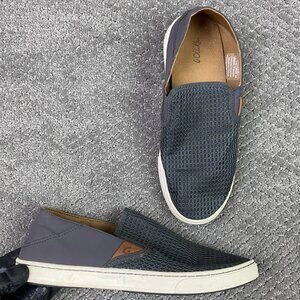 OluKai Pehuea Shoes Sneakers Women's 8 Pavement Gray Slip On 20271 PVPV